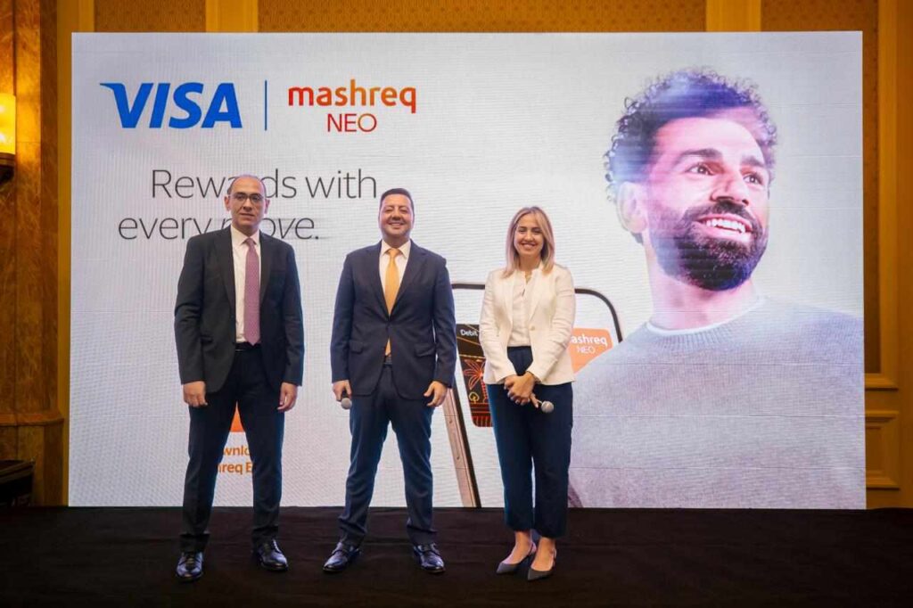 بمشاركة محمد صلاح سفير العلامة التجارية الجديد لشركة Visa.. المشرق – مصر يتعاون مع Visa لإطلاق بطاقة Mashreq NEO Visa المبتكرة